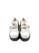 Devil Trap Series Hot Girls Y2K Heart Shape Chain Black Sweet Cool Punk Lolita Round Toe Thick Bottom Shoes