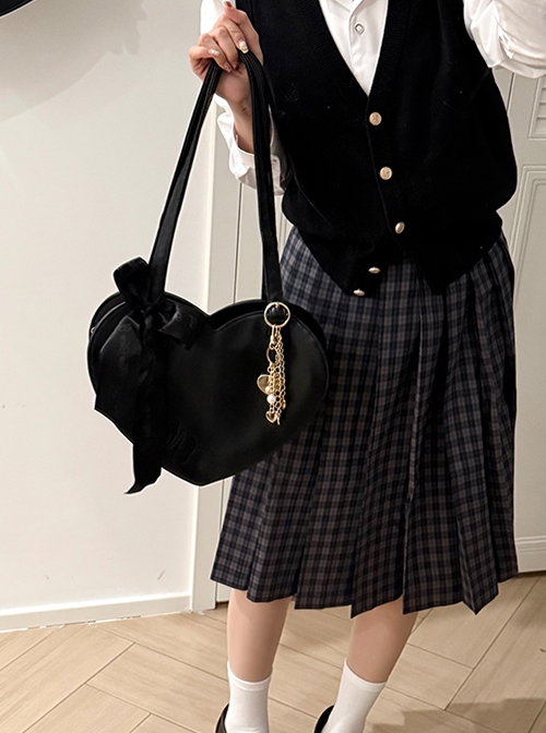 Little Pancakes Series Cute Heart Shape Sweet Lolita JK Uniform Versatile Daily Handbag