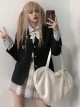 Big Pancakes Series Versatile Daily Commute Cute Sweet Lolita Heart Shape JK Uniform Portable Bag