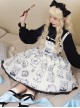 Sanrio Co-Branded Model Retro Black White Picture Frame Elements Sweet Lolita Cute Suspender Dress