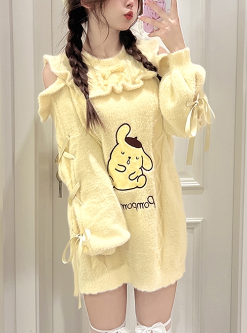 Sanrio Co-Branded Cute Cartoon Kawaii Fashion Fall Winter Lazy Casual Long Sweater Dress