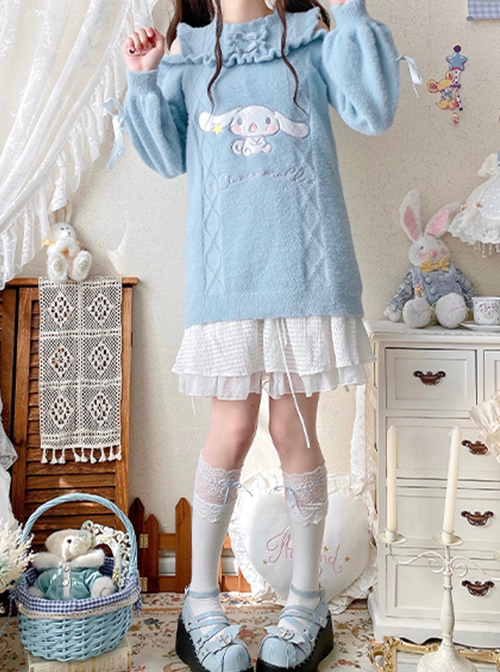 Sanrio Co-Branded Cute Cartoon Kawaii Fashion Fall Winter Lazy Casual Long Sweater Dress