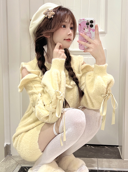 Sanrio Co-Branded Cute Cartoon Kawaii Fashion Fall Winter Lazy Casual Long Sweater Dress