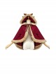 Christmas Elk Fall Winter New Year Red Sweet Lolita Cute Versatile Burgundy Woolen Cape