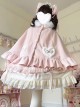 Autumn Winter Japanese Style Warm Thick Fleece Kawaii Sweet Lolita Cute Girl Bunny Ears Cape