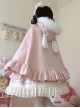 Autumn Winter Japanese Style Warm Thick Fleece Kawaii Sweet Lolita Cute Girl Bunny Ears Cape