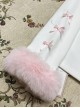 Soft Warm German Fleece Sweet Lolita Ruffles Lace Bowknot Long Sleeve Fur Edge Turtleneck