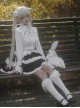 Dreamer Series Cross Pendant Elegant Lace Ouji Slim Fit Gothic Lolita Ruffles Long Sleeve Shirt