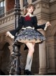 Eternal Night Banquet Series Sweet Cool Cute Lace Embroidery Gothic Lolita Gray Ruffle Fluffy Ballet Short Skirt