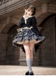 Eternal Night Banquet Series Sweet Cool Cute Lace Embroidery Gothic Lolita Gray Ruffle Fluffy Ballet Short Skirt