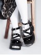 Dark Rose Witch Series Gothic Versatile Metallic Rivet Chain Round Toe Punk Lolita Thick High Heel Shoes