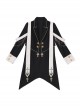 Prayer Series Retro Black Ouji Fashion Church Priest Holy Cross Lolita Lapel Suit Tuxedo Coat