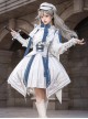 Starry Knight Series White Holy Handsome Military Uniform Classic Lolita Bowknot Tie Shirt Skirt Set