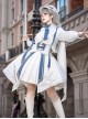 Starry Knight Series White Holy Handsome Military Uniform Classic Lolita Bowknot Tie Shirt Skirt Set