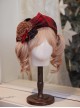 Kind Polar Fleece Series Cute Teddy Dog Sweet Lolita Christmas Red Plaid Bowknot Woolen Beret