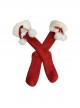 Christmas New Year Cute Lambsca Fur Ball Ribbon Bowknot Sweet Lolita Soft Rabbit Fur Socks