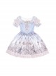 Dreamland Amusement Park Series Gorgeous Fish Bone Waist Round Neckline Sweet Lolita Puff Sleeves Princess Dress