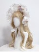 Dreamland Amusement Park Series Gorgeous Fairy Tale Style Lace Mesh Bowknot Sweet Lolita Bonnet