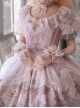 Dreamland Amusement Park Series Bowknot Sweet Lolita Pink Chiffon Exquisite Embroidery Lace Gloves