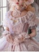 Dreamland Amusement Park Series Pink Lace Bowknot Heart Pendant Sweet Lolita Necklace Chocker