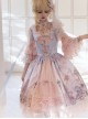 Dreamland Amusement Park Series Gorgeous Lace Bowknot Carousel Ferris Wheel Print Sweet Lolita Sleeveless Dress