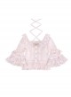 Dreamland Amusement Park Series Gorgeous Princess Style Sweet Lolita Lace Square Collar Ruff Sleeves Inner Shirt