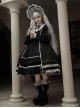 Humanoid Night Series Black Fall Winter Cute Retro Lace Doll Sense Classic Lolita Elegant Nuns Long Sleeves Dress