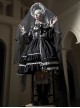 Humanoid Night Series Black Fall Winter Cute Retro Lace Doll Sense Classic Lolita Elegant Nuns Long Sleeves Dress