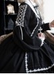 Humanoid Night Series Black Fall Winter Cute Retro Lace Doll Sense Classic Lolita Elegant Nuns Long Sleeves Dress