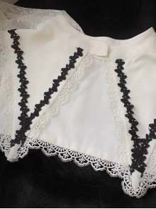 Humanoid Night Series Cute Retro Doll Sense Classic Lolita Elegant Nuns Lace Sharp Angle Fake Collar