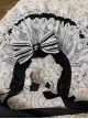 Humanoid Night Series Cute Retro Classic Lolita Stripe Bowknot Elegant Lace Doll Sense Bonnet