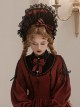 Humanoid Night Series Cute Retro Classic Lolita Stripe Bowknot Elegant Lace Doll Sense Bonnet