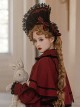 Humanoid Night Series Cute Retro Classic Lolita Stripe Bowknot Elegant Lace Doll Sense Bonnet