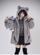 Rat Star Series Kawaii Fashion Cute Homegirl Y2K Light Little Mouse Daily Plush Hooded Coat