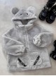 Rat Star Series Kawaii Fashion Cute Homegirl Y2K Light Little Mouse Daily Plush Hooded Coat