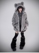 Rat Star Series Kawaii Fashion Cute Homegirl Y2K Light Little Mouse Daily Plush Hooded Coat