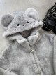 Rat Star Series Kawaii Fashion Cute Homegirl Y2K Light Little Mouse Daily Plush Hooded Coat