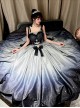 Fantasy Sea Galaxy Series Blue Shining Diamond Bowknot Kawaii Fashion Socialite Prom Sleeveless Tube Top Long Dress