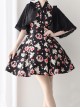 Early Summer Berry Picture Book Series Versatile Classic Lolita Ruff Round Neckline Middle Sleeves Cardigan