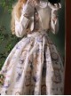 Eternal Echo Series Classic Lolita Hand Drawn Vintage Clock Print Doll Collar Short Sleeves Dress Coat Bowknot Set