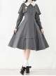 Forest Antique Box Series Fall Classic Lolita Retro Elegant Slim Fit A Hem Long Dress Small Shawl Set