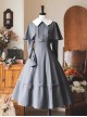 Forest Antique Box Series Fall Classic Lolita Retro Elegant Slim Fit A Hem Long Dress Small Shawl Set