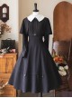 Forest Antique Box Series Fall Classic Lolita Retro Elegant Slim Fit A Hem Long Dress Small Shawl Set