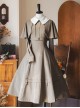 Forest Antique Box Series Fall Classic Lolita Retro Elegant Slim Fit A Hem Long Dress Small Shawl Set