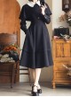 Forest Antique Box Series Fall Classic Lolita Retro Elegant Slim Fit A Hem Long Dress Small Shawl Set