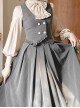 The North Forest Series Elegant Round Collar Classic Lolita Sleeveless Slim Fit Fine Lines Ruff Edge Vest