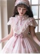 Spring Sakura Series Elegant Sweet Embroidery Ruffles Classic Lolita Light Pink Dress