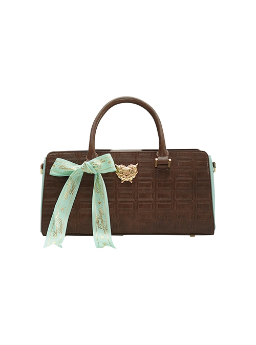 Sweet Chocolate Series Elegant Versatile Commuting French Style Classic Lolita Baguette Bag