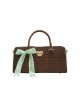 Sweet Chocolate Series Elegant Versatile Commuting French Style Classic Lolita Baguette Bag