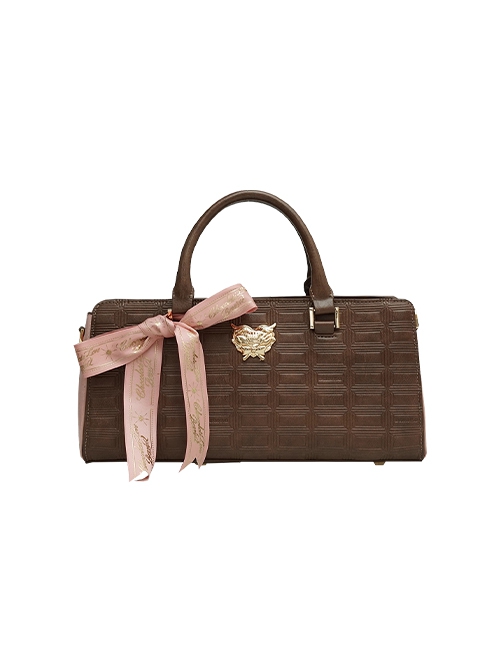 Sweet Chocolate Series Elegant Versatile Commuting French Style Classic Lolita Baguette Bag